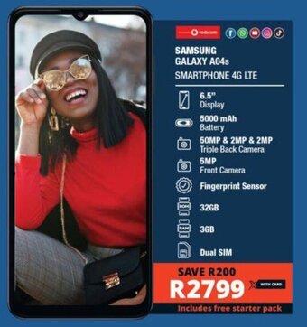 Checkers SAMSUNG GALAXY A04s SMARTPHONE 4G LTE offer