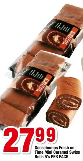 Oxford Freshmarket Goosebumps Fresh on Time Mini Caramel Swiss Rolls 5's offer