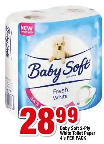 Oxford Freshmarket Baby Soft 2-Ply White Toilet Paper 4's offer