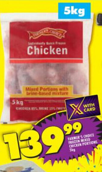 Shoprite Farmer's Choice Frozen Mixed Chicken Portions 5Kg offer