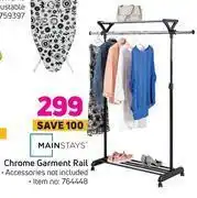 Game Mainstays chrome garment rail offer