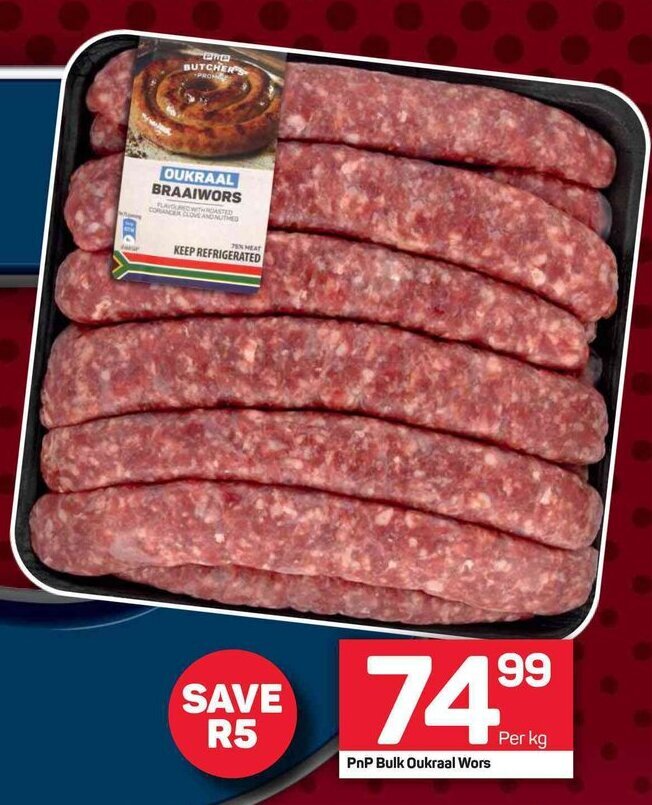 PnP Oukraal Wors offer at Pick n Pay