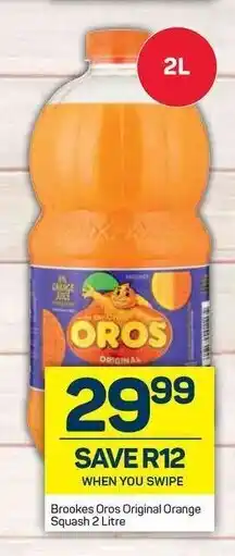 Pick n Pay Brookes Oros Original Orange Squash 2L offer