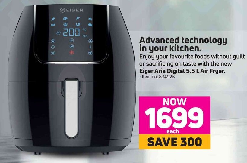 Eiger Aria Digital 5.5L Air Fryer offer at Game