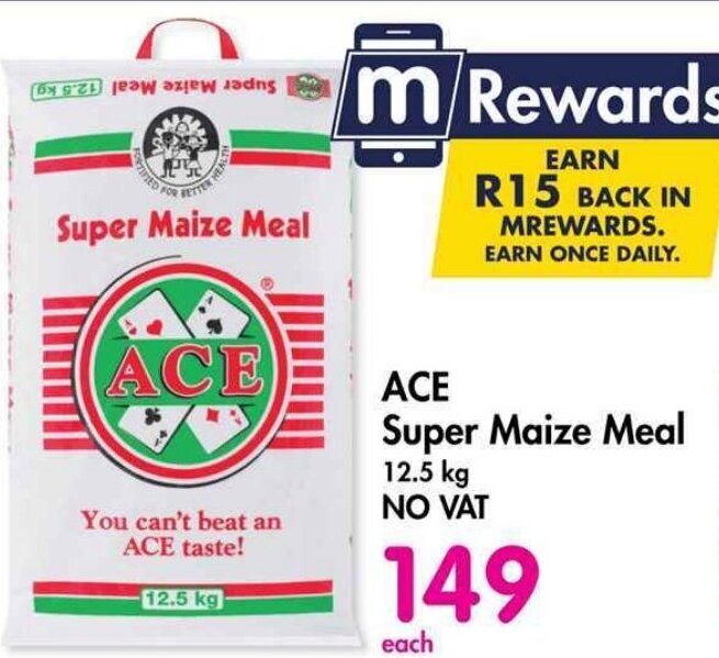 ACE Super Maize Meal 12.5kg offer at Makro