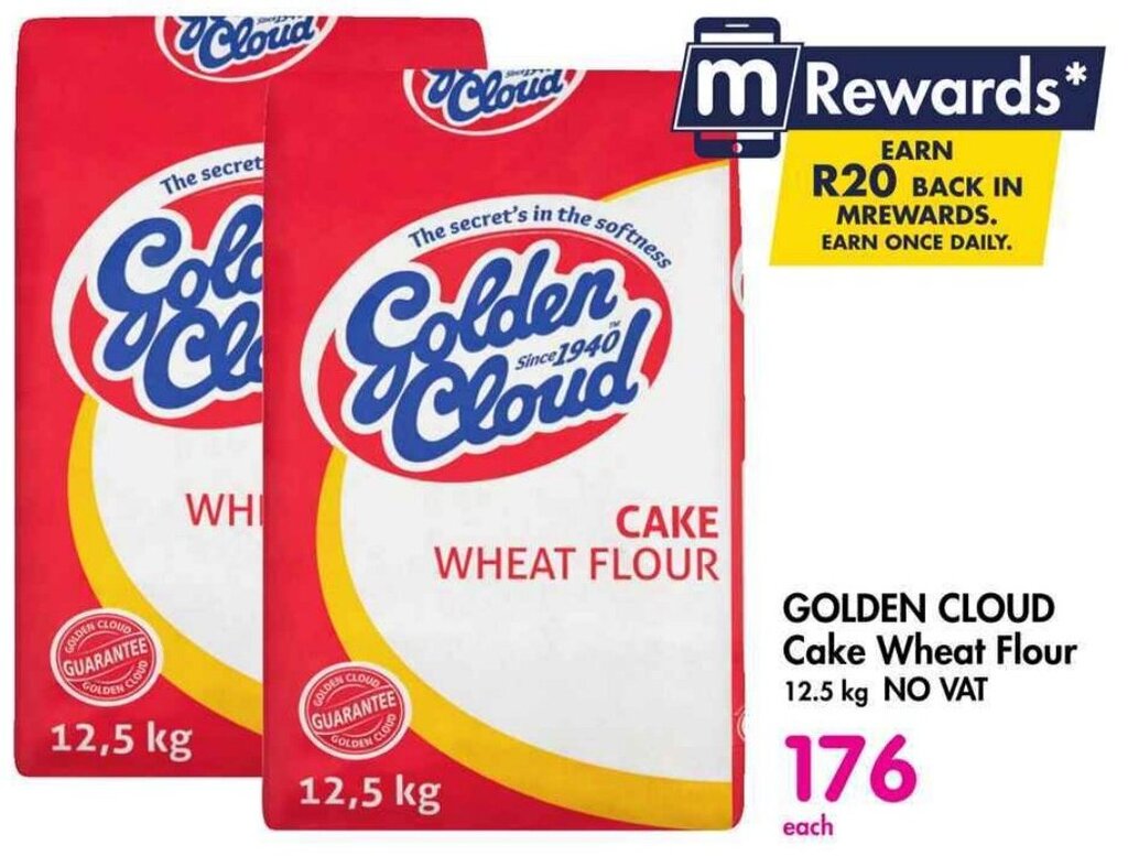 GOLDEN CLOUD Cake Wheat Flour 12.5 kg NO VAT offer at Makro