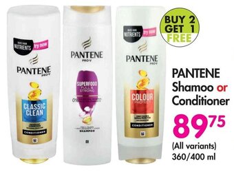 Makro PANTENE Shampoo or Conditioner offer