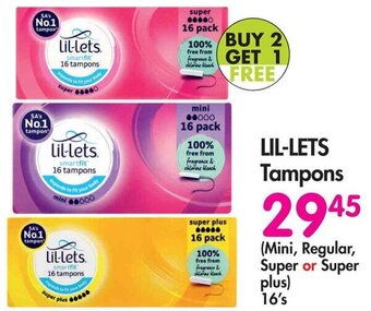 Makro LIL-LETS Tampons offer