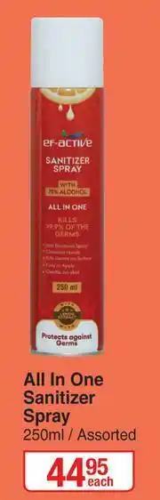 Dis-Chem EF-Active All In One Sanitizer Spray Assorted-250ml Each offer
