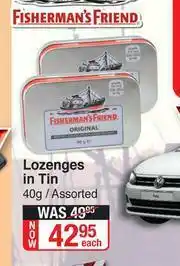 Dis-Chem Fisherman's Friend Lozenges In Tin Assorted-40g Each offer