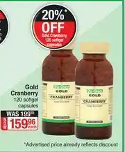 Dis-Chem Dis-Chem Gold Cranberry 120 Softgel Capsules-Each offer