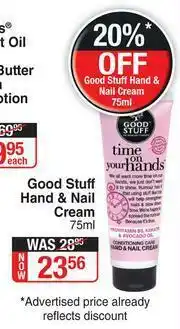 Dis-Chem Good Stuff Hand & Nail Cream-75ml offer