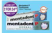 Dis-Chem Mentadent P Toothpaste Assorted-100ml offer