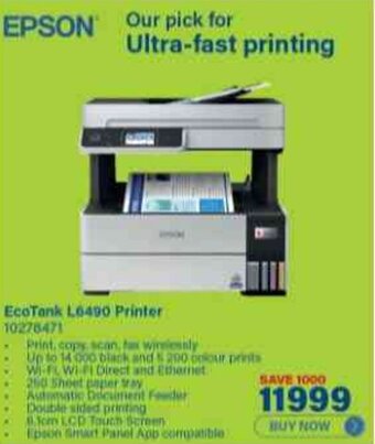 Incredible Connection EPSON EcoTank L6490 Printer offer