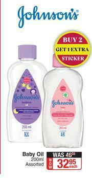 Dis-Chem Johnson's Baby Oil (Assorted)-200ml Each offer