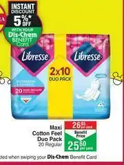 Libresse Maxi Cotton Feel Duo Pack-20's Per Pack