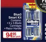 Dis-Chem Gillette Blue3 Smart Kit-Per Pack offer