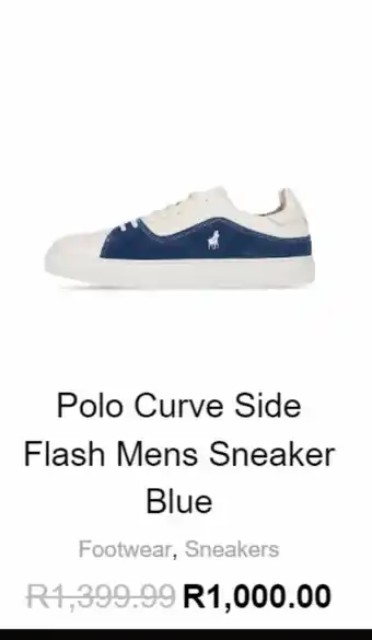 John Craig Polo curve side flash mens sneaker blue offer