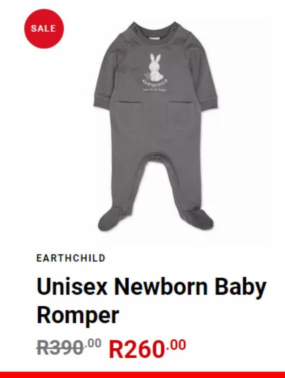 Unisex newborn baby romper offer at Earthchild
