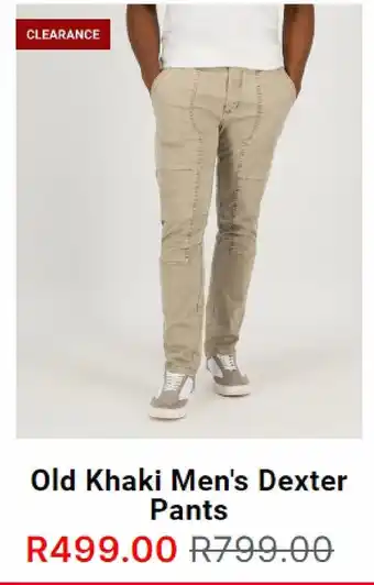 Cape Union Mart Old khaki men's dexter pants offer