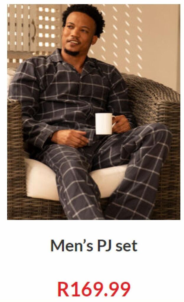 Men's pj set offer at Choice Clothing