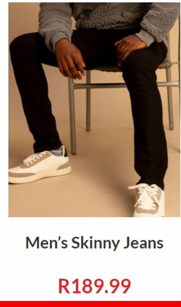 Men's skinny jeans offer at Choice Clothing