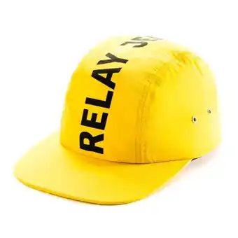 Rj mustard centre branded flat peak cap