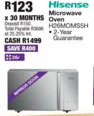 OK Furniture Hisense Microwave Oven H26MOMS5H offer