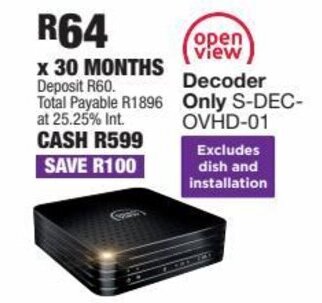 Decoder Only S-DEC-OVHD-01 offer at OK Furniture
