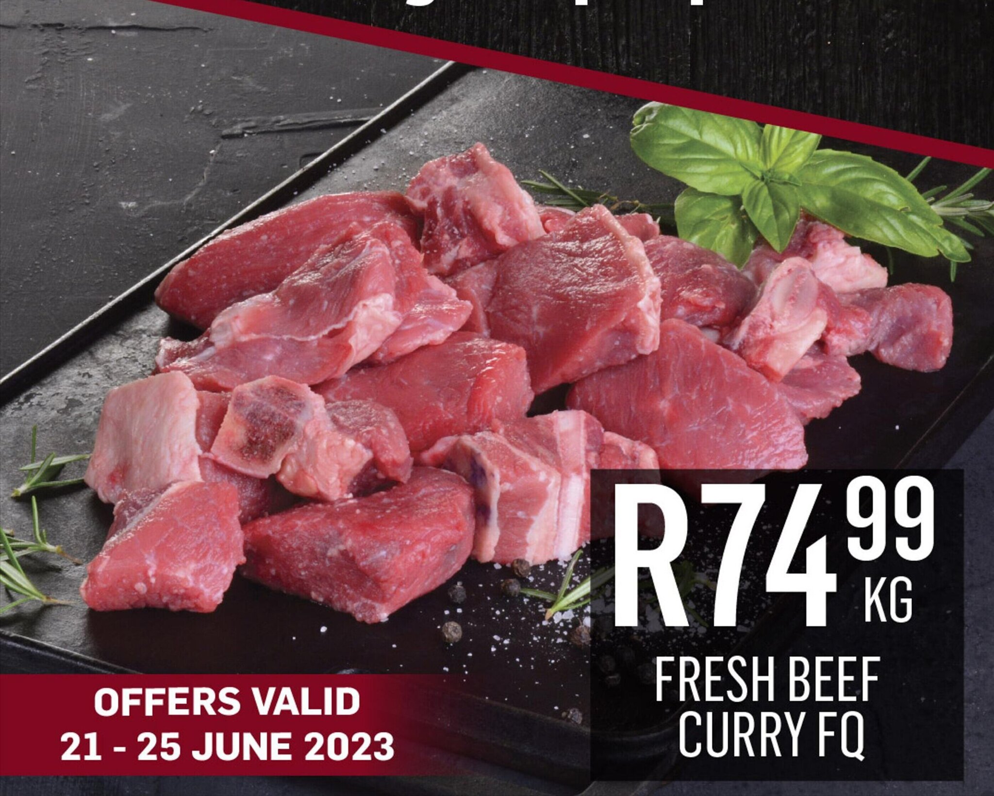FRESH BEEF CURRY FQ offer at Bluff Meat Supply