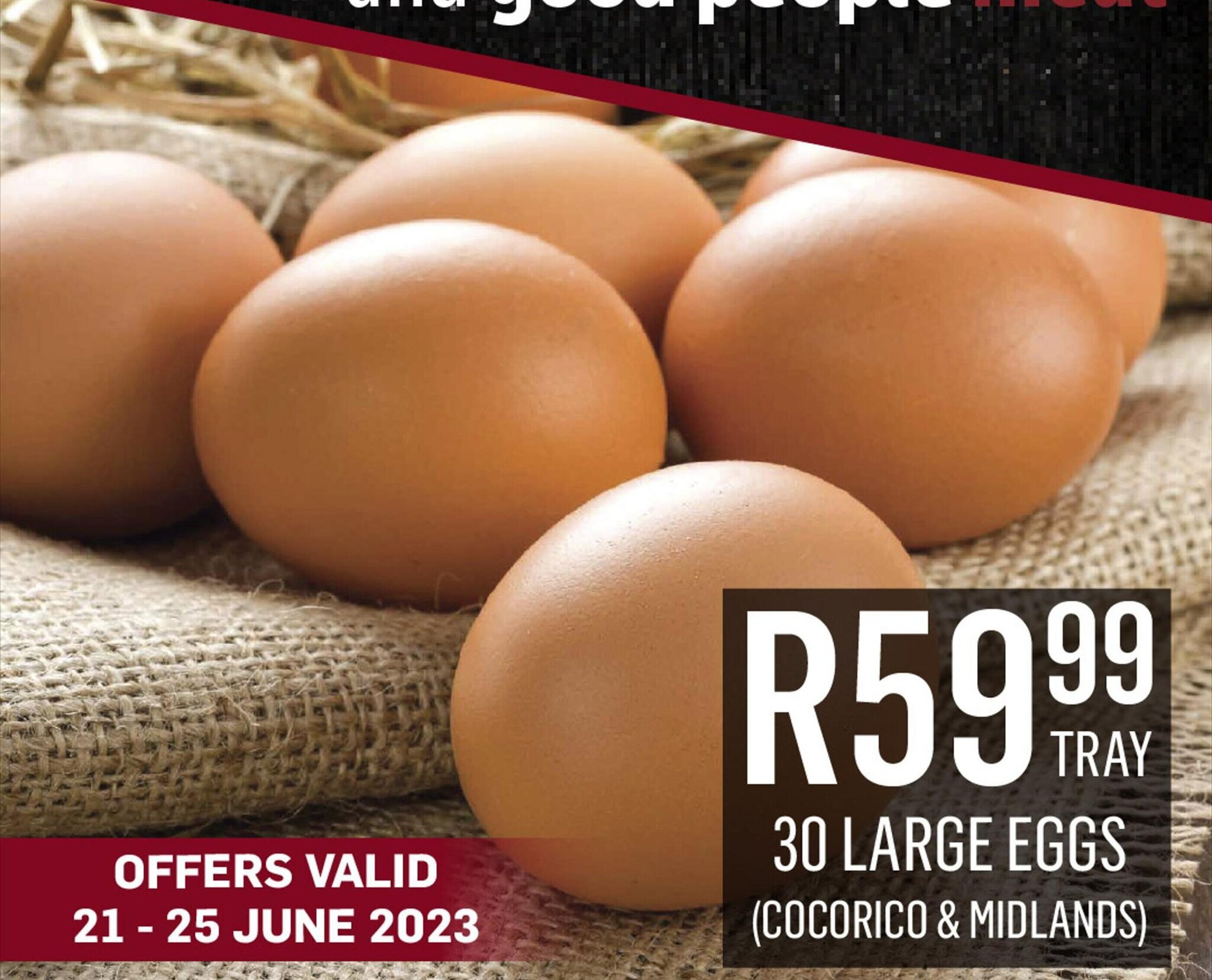 30 LARGE EGGS (COCORICO & MIDLANDS) offer at Bluff Meat Supply