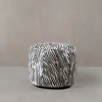 Zebra print pouffe