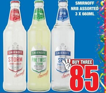 SMIRNOFF NRB ASSORTED 3 X 660ML