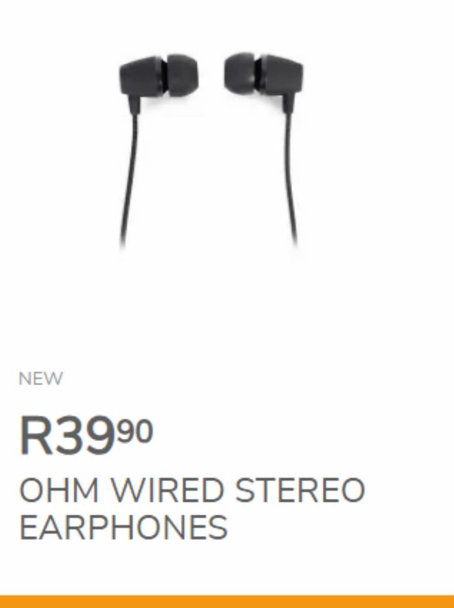 Ohm wired stereo earphones offer at Cash Crusaders