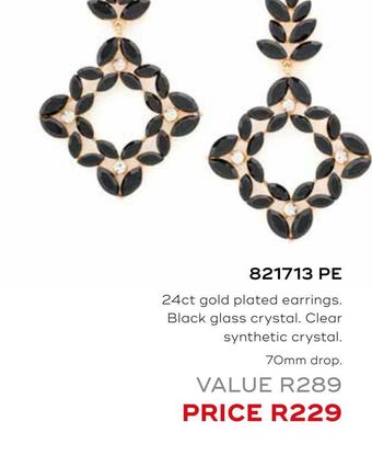 Honey Fashion Accessories 24ct gold plated earrings offer