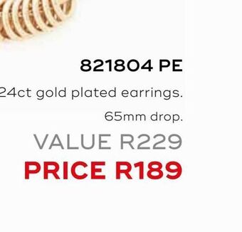 Honey Fashion Accessories 24ct gold plated earrings offer