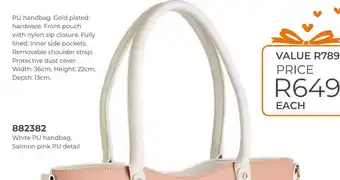 Honey Fashion Accessories Pu handbag gld plated hardware front pouch with nylon zip closure offer