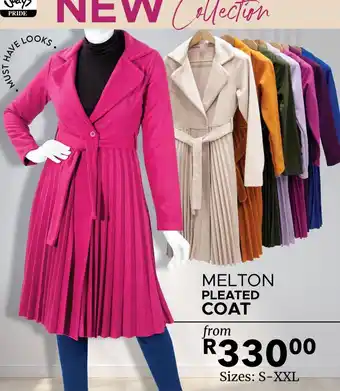 Fashion World Melton pleated coat offer