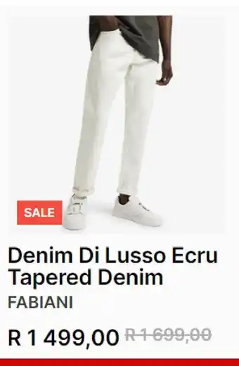 Fabiani Denim di lusso ecru tapered denim offer