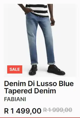 Fabiani Denim di lusso blue tapered denim offer