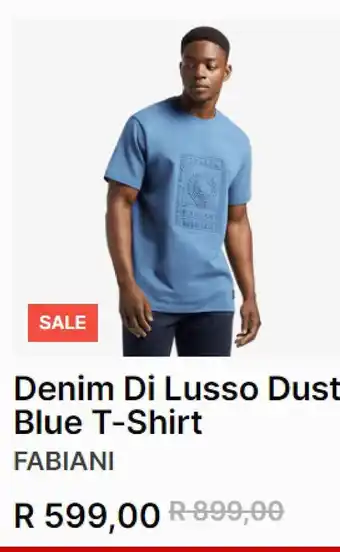 Fabiani Denim di lusso dust blue t-shirt offer