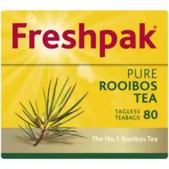 Shoprite Freshpak pure rooibos tagless teabags 80 pack offer