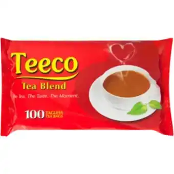 Shoprite Teeco tagless teabags 100 pack offer