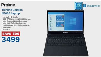 Incredible Connection Proline Thinline Celeron N3060 Laptop offer