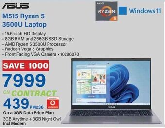 Incredible Connection Asus M515 Ryzen 5 3500U Laptop offer