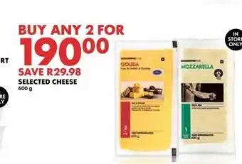Woolworths Cheese selected 600g offer