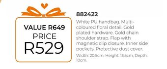 Honey Fashion Accessories White pu handbag. offer