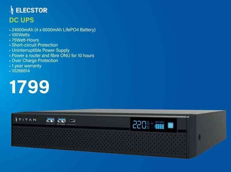 ELECSTOR DC UPS offer at Incredible Connection