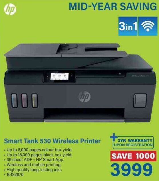 hp Smart Tank 530 Wireless Printer offer at Incredible Connection