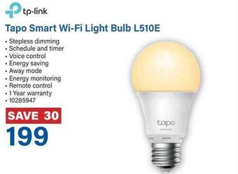 Incredible Connection tp-link Tapo Smart Wi-Fi Light Bulb L510E offer